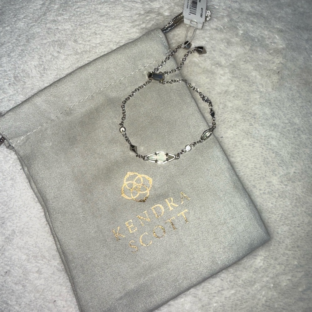 Kendra Scott Silver and Clear DEB Bracelet